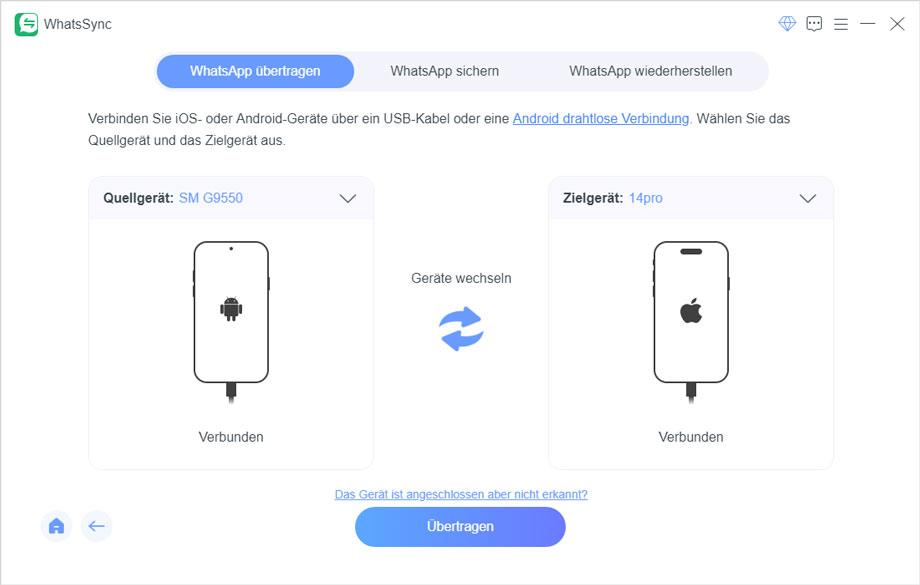 WhatsApp-Daten übertragen