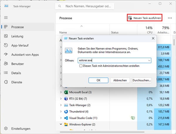 Neuen Task ausführen