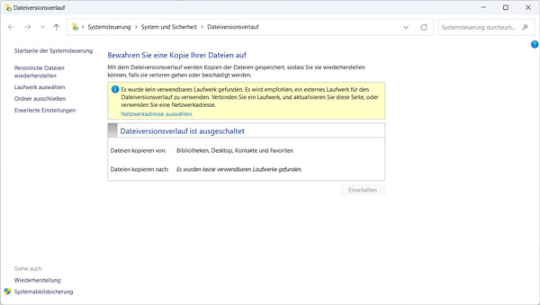Persönliche Dateien wiederherstellen