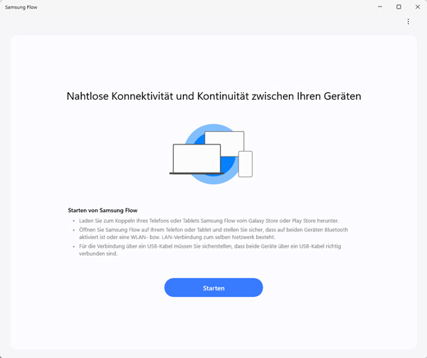 Smartphone Flow starten