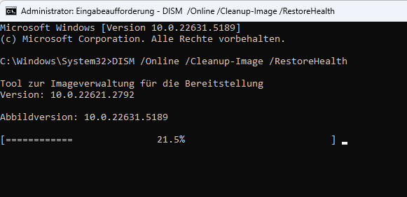 Systemabbild mit CMD reparieren