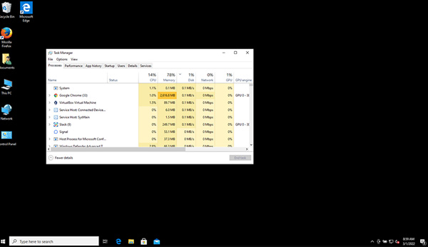 Task-Manager bei schwarzem Bildschirm öffnen