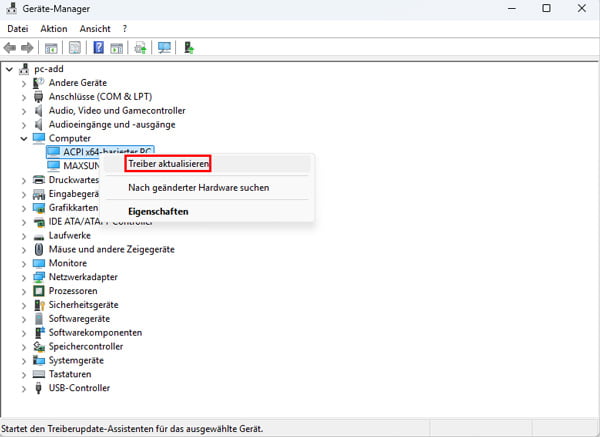 Treiber aktualisieren